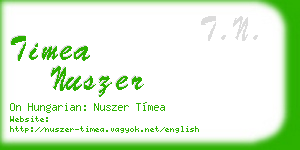 timea nuszer business card